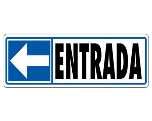 SEÑAL "ENTRADA (IZQUIERDA)" 175X65 PVC GRIS ARCHIVO 2000 6177-08 GS (Espera 4 dias)